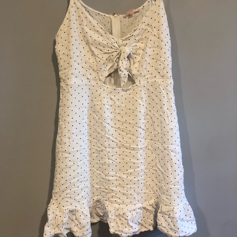 White polka dot summer dress
